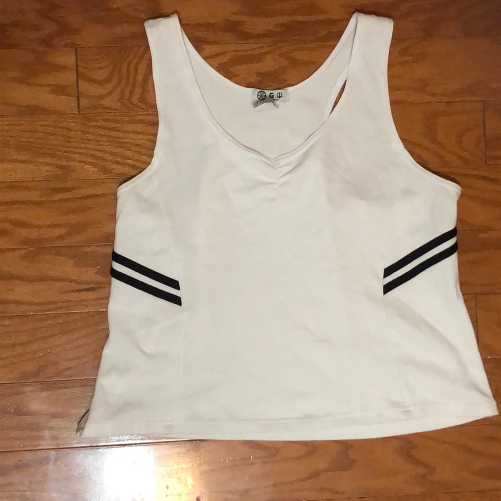 Vintage G W Sports Tank / Cotton & Spandex/ Large